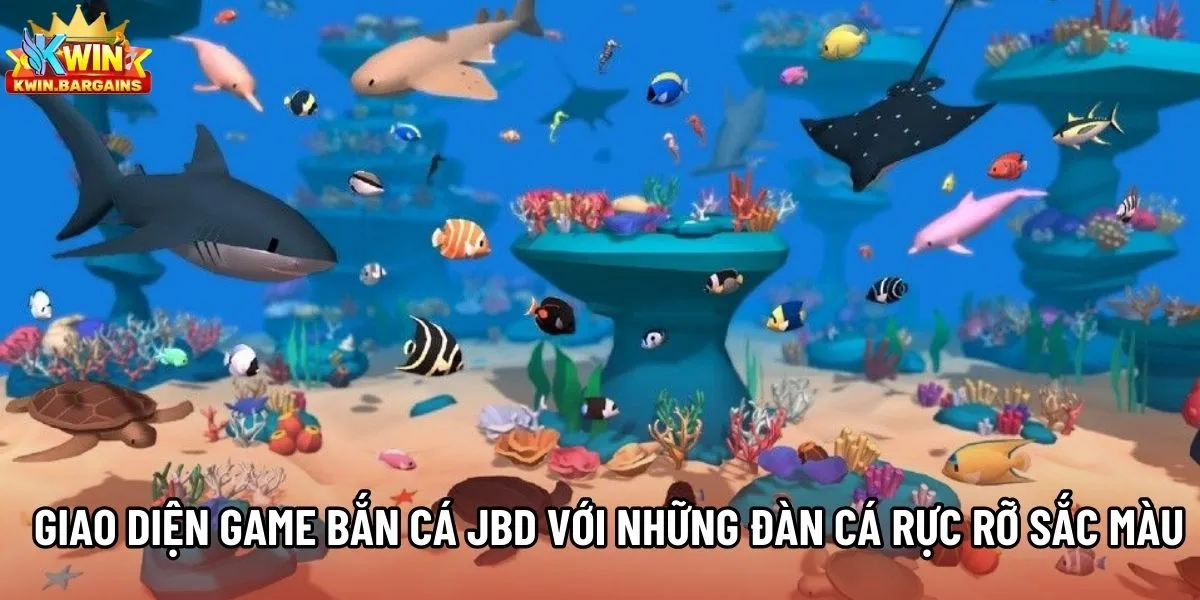 Giao diện game bắn cá JBD với những đàn cá rực rỡ sắc màu